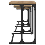 Nesting Coffee Table 3 pcs Artisan oak 50.5 x 35 x 53 cm - Close-Up Angle