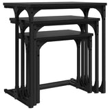Nesting Coffee Table 3 pcs Black oak Engineered wood