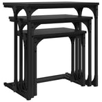 Nesting Coffee Table 3 pcs Black oak 50.5 x 35 x 53 cm