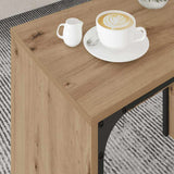 Nesting Coffee Table 3 pcs Artisan oak 60 x 35 x 56 cm - Top-Down View