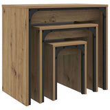 Coffee Table 3 pcs Artisan Oak 60 x 35 x 56 cm Engineered wood