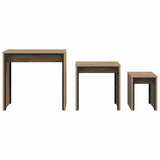 Coffee Table 3 pcs Artisan Oak 60 x 35 x 56 cm Engineered wood