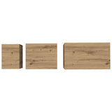 Nesting Coffee Table 3 pcs Artisan oak 60 x 35 x 56 cm - Low Angle