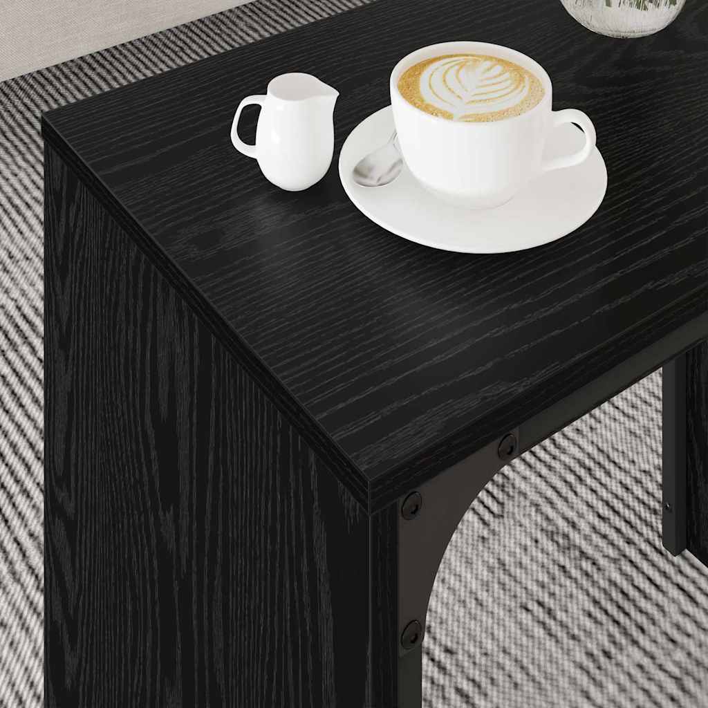 Nesting Coffee Table 3 pcs Black oak 60 x 35 x 56 cm
