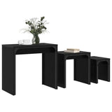 Nesting Coffee Table 3 pcs Black oak 60 x 35 x 56 cm - Side View