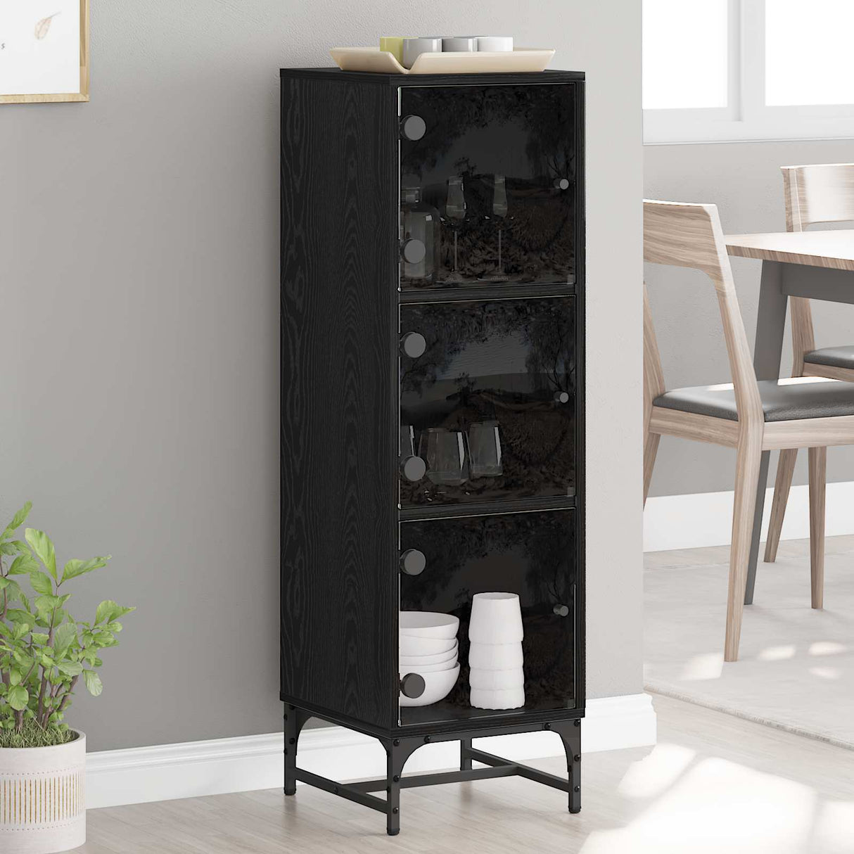 Sideboard Black Oak 35 x 37 x 117 cm
