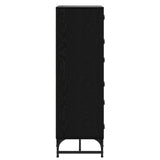 Sideboard Black Oak 35 x 37 x 117 cm - Close-Up Angle