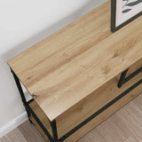 Console Table Artisan Oak 100 x 30 x 75 cm Engineered wood - Top-Down View