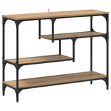 Console Table Artisan Oak 100 x 30 x 75 cm Engineered wood - Front View