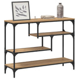 Console Table Artisan Oak 100 x 30 x 75 cm Engineered wood - Side View