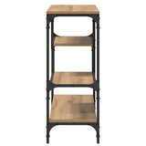 Console Table Artisan Oak 100 x 30 x 75 cm Engineered wood - Rear View
