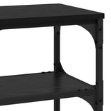 Console Table Black Oak 100 x 30 x 75 cm Engineered wood - Extra Image