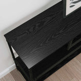 Console Table Black Oak 100 x 30 x 75 cm Engineered wood