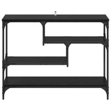 Console Table Black Oak 100 x 30 x 75 cm Engineered wood - 45-Degree Angle