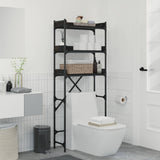 Washing Machine Shelf with Shelf Black 0ak 67 x 25 x 163 cm