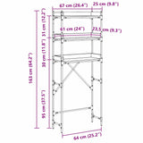 Washing Machine Shelf 67 x 25 x 163 cm Engineered wood - Extra Image