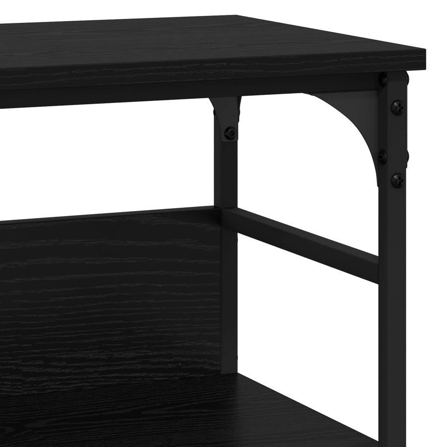 Console Table Black oak 100 x 32 x 75 cm Engineered wood