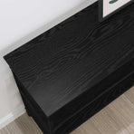 Console Table Black oak 100 x 32 x 75 cm Engineered wood