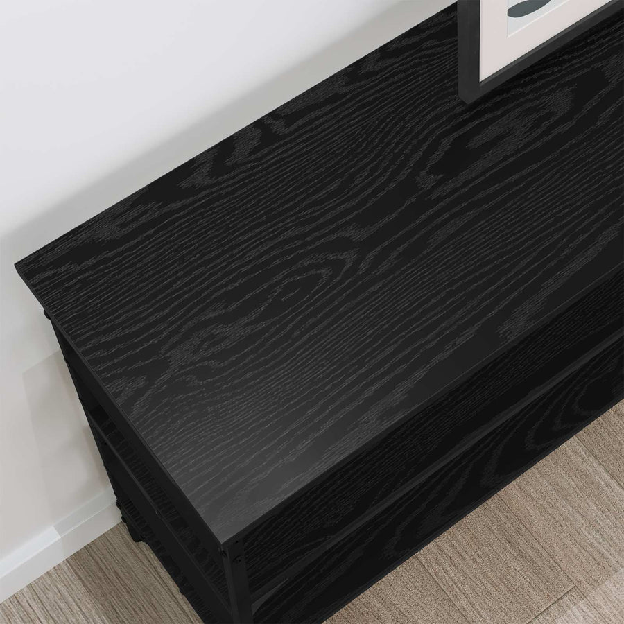 Console Table Black oak 100 x 32 x 75 cm Engineered wood