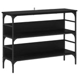 Console Table Black oak 100 x 32 x 75 cm Engineered wood - Front View