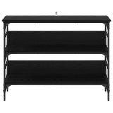 Console Table Black oak 100 x 32 x 75 cm Engineered wood - 45-Degree Angle