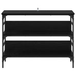 Console Table Black oak 100 x 32 x 75 cm Engineered wood