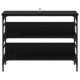 Console Table Black oak 100 x 32 x 75 cm Engineered wood - 45-Degree Angle