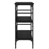 Console Table Black oak 100 x 32 x 75 cm Engineered wood - Rear View