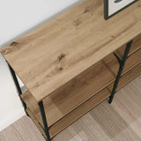 Console Table Artisan oak 160 x 29 x 80 cm Engineered wood - Top-Down View