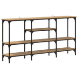 Console Table Artisan oak 160 x 29 x 80 cm Engineered wood - Front View