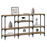 Console Table Artisan oak 160 x 29 x 80 cm Engineered wood - Side View