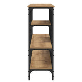 Console Table Artisan oak 160 x 29 x 80 cm Engineered wood - Rear View