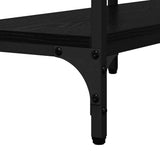 Console Table Black oak 160 x 29 x 80 cm Engineered wood - Low Angle