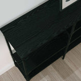 Console Table Black oak 160 x 29 x 80 cm Engineered wood - Top-Down View