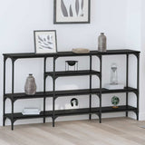 Console Table Black oak 160 x 29 x 80 cm Engineered wood