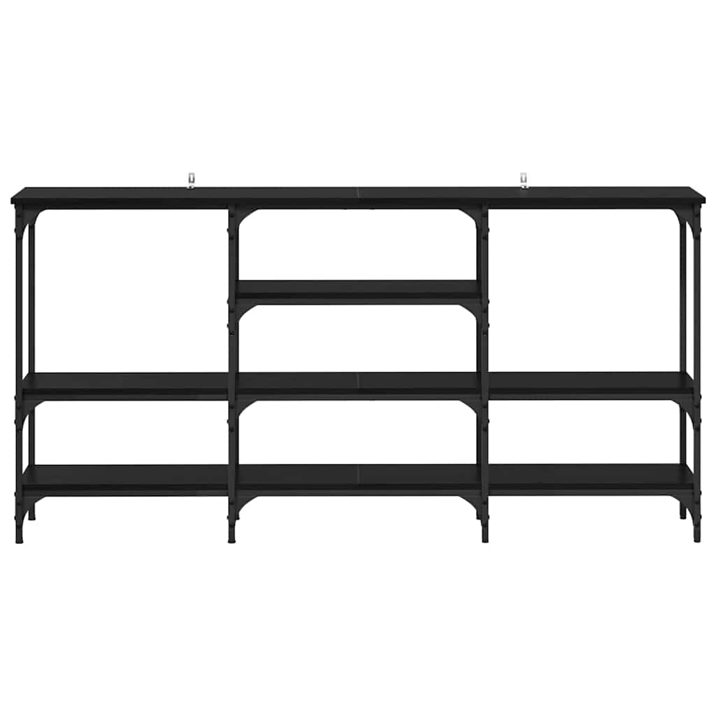 Console Table Black oak 160 x 29 x 80 cm Engineered wood