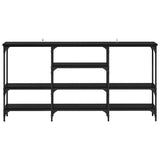 Console Table Black oak 160 x 29 x 80 cm Engineered wood - 45-Degree Angle