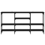 Console Table Black oak 160 x 29 x 80 cm Engineered wood