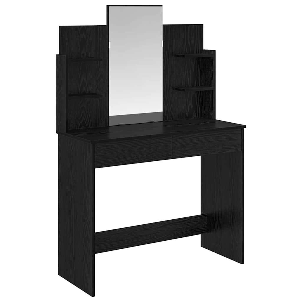 Dressing Table Black Oak 96 x 39 x 142 cm Engineered Wood