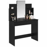 Dressing Table with Mirror Black Oak 96 x 39 x 142 cm