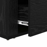 Bedside Cabinet Black oak 60 x 36 x 45 cm Engineered wood - Extra Image