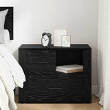 Bedside Cabinet Black oak 60 x 36 x 45 cm Engineered wood - Top-Down View