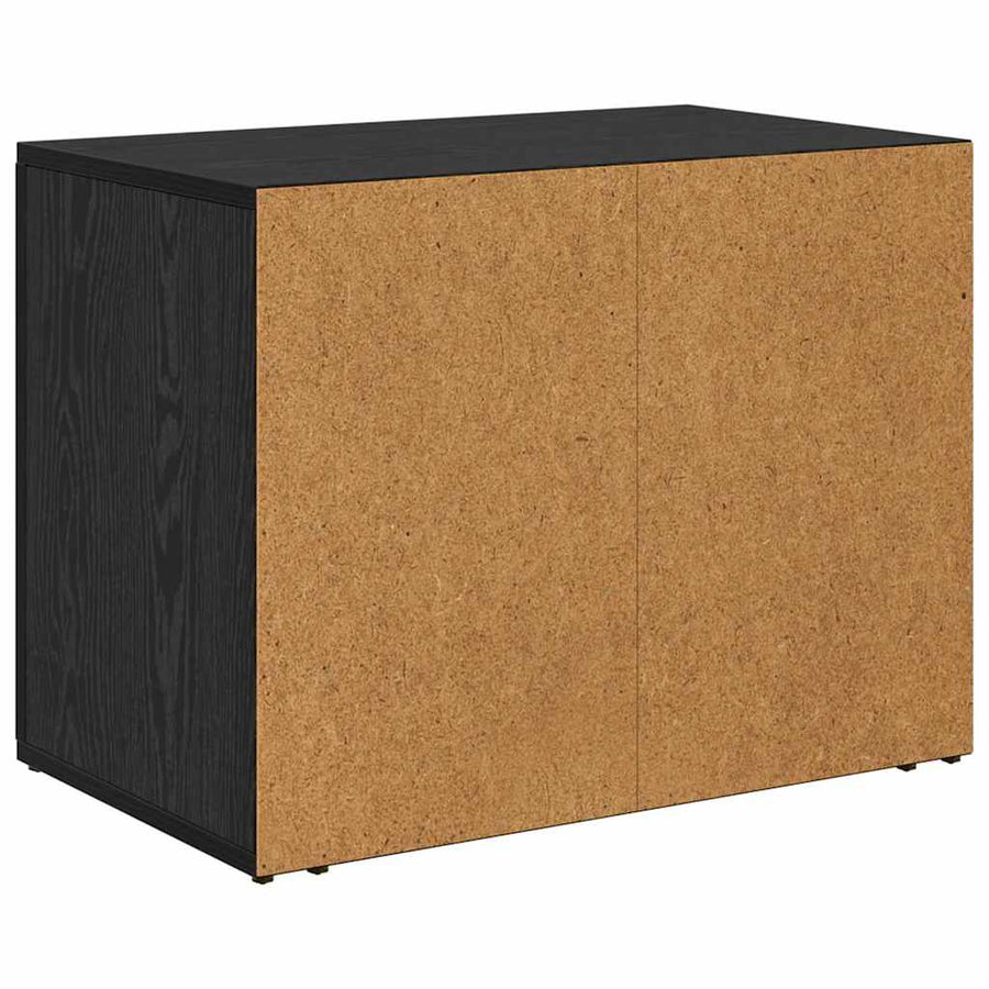 Bedside Cabinet Black Oak 35 x 60 x 50 cm Engineered Wood