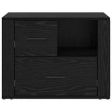Bedside Cabinet Black oak 60 x 36 x 45 cm Engineered wood - Rear View