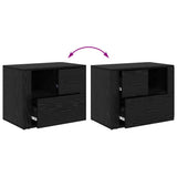 Bedside Cabinet Black oak 60 x 36 x 45 cm Engineered wood - Extra Image