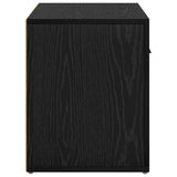 Bedside Cabinet Black Oak 35 x 60 x 50 cm Engineered Wood