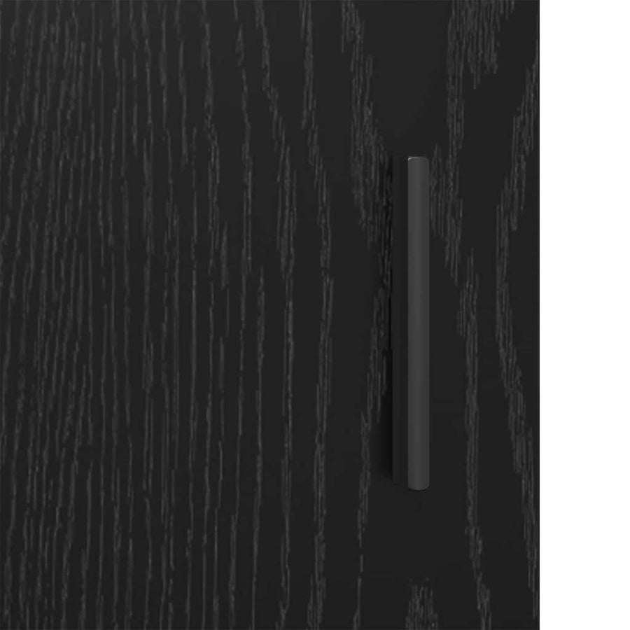 Sideboard Black oak 30 x 80 x 90 cm Engineered Wood