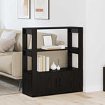Sideboard Black oak 30 x 80 x 90 cm Engineered Wood