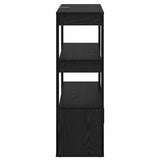 Sideboard Black oak 30 x 80 x 90 cm Engineered wood - Close-Up Angle