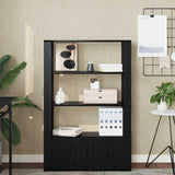 Sideboard Black oak 30 x 80 x 119.5 cm Engineered wood - Top-Down View